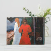 Edvard Munch - Rood en Wit Kaart (Staand voorkant)