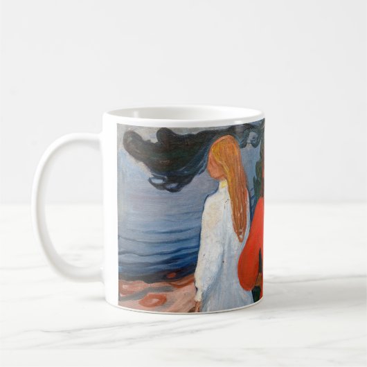 Edvard Munch - Rood en Wit Koffiemok (Links)
