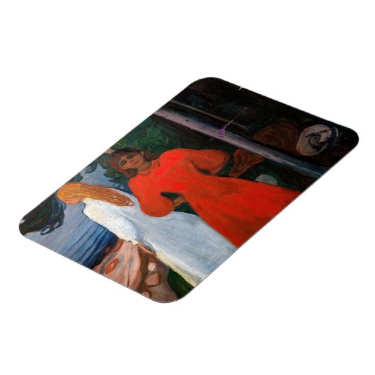 Edvard Munch - Rood en Wit Magneet (Linkerzijde)