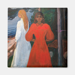 Edvard Munch - Rood en Wit Magneet