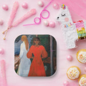 Edvard Munch - Rood en Wit Papieren Bordje (Feest)