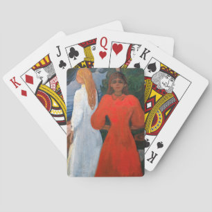 Edvard Munch - Rood en Wit Pokerkaarten