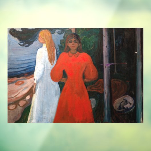 Edvard Munch - Rood en Wit Raamsticker (Vel 3)