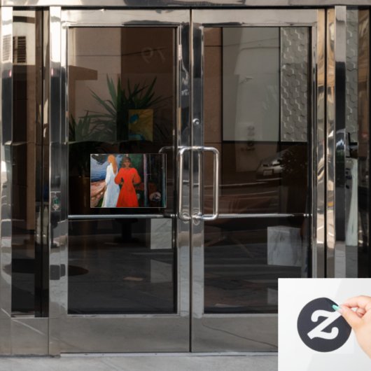 Edvard Munch - Rood en Wit Raamsticker (Kantoordeur)