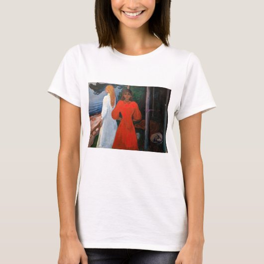 Edvard Munch - Rood en Wit T-shirt (Voorkant)