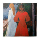 Edvard Munch - Rood en Wit Tegeltje (Voorkant)