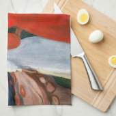 Edvard Munch - Rood en Wit Theedoek (Quarter Fold)