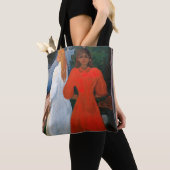 Edvard Munch - Rood en Wit Tote Bag (Dichtbij)