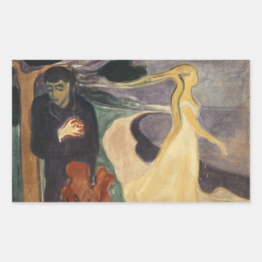 Edvard Munch - Scheiding Rechthoekige Sticker (Voorkant)