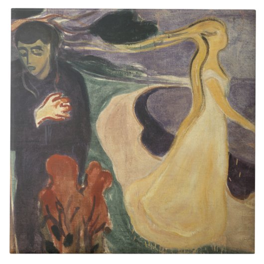 Edvard Munch - Scheiding Tegeltje (Voorkant)