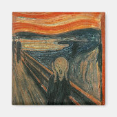 Edvard Munch Schilderij De Schreeuw (Skrik) 1893 Magneet (Voorkant)