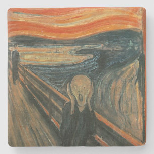 Edvard Munch Schilderij De Schreeuw (Skrik) 1893 Stenen Onderzetter