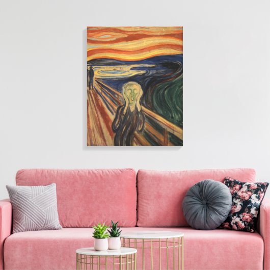 Edvard Munch schilderij De Schreeuw (Skrik) 1910 Canvas Afdruk (Insitu (Woonkamer))