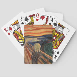 Edvard Munch schilderij De Schreeuw (Skrik) 1910 Pokerkaarten