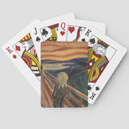 Edvard Munch schilderij De Schreeuw (Skrik) 1910 Pokerkaarten (Achterkant)