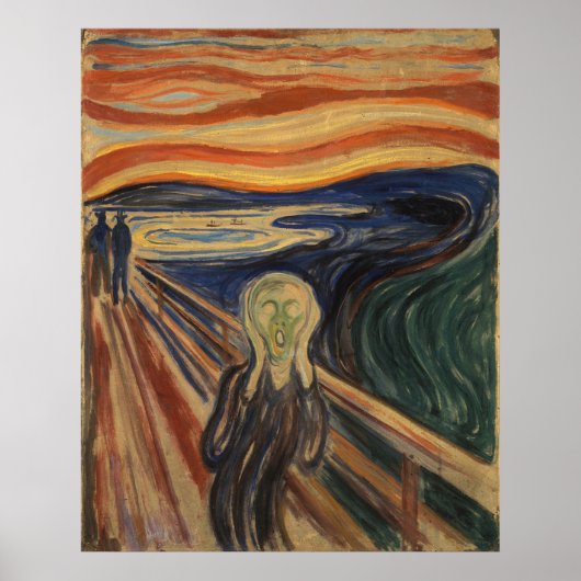 Edvard Munch schilderij De Schreeuw (Skrik) 1910 Poster (Voorkant)