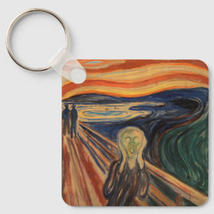 Edvard Munch schilderij De Schreeuw (Skrik) 1910 Sleutelhanger