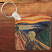 Edvard Munch schilderij De Schreeuw (Skrik) 1910 Sleutelhanger (Voorkant)
