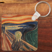 Edvard Munch schilderij De Schreeuw (Skrik) 1910 Sleutelhanger (Achterkant)