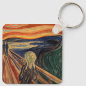 Edvard Munch schilderij De Schreeuw (Skrik) 1910 Sleutelhanger (Achterkant)