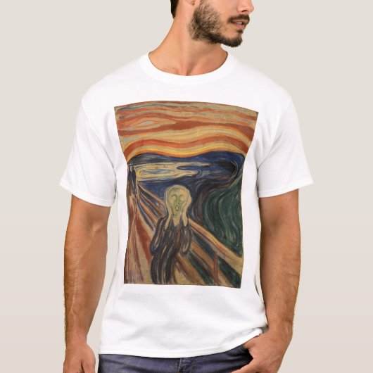 Edvard Munch schilderij De Schreeuw (Skrik) 1910 T-shirt (Voorkant)