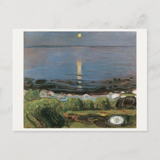 Edvard Munch Schilderij, Zomernacht aan het strand Briefkaart (Voorkant)