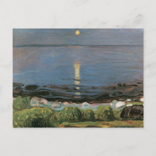 Edvard Munch Schilderij, Zomernacht aan het strand Briefkaart