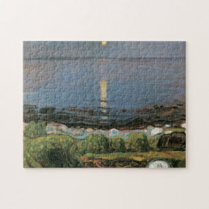 Edvard Munch Schilderij, Zomernacht aan het strand Legpuzzel