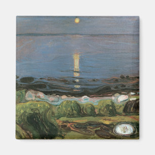 Edvard Munch Schilderij, Zomernacht aan het strand Magneet