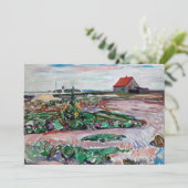 Edvard Munch - Seashore. Landschap bij Lubeck Bedankkaart (Staand voorkant)