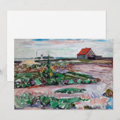 Edvard Munch - Seashore. Landschap bij Lubeck Bedankkaart (Voorkant / Achterkant)