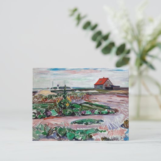 Edvard Munch - Seashore. Landschap bij Lubeck Briefkaart (Staand voorkant)