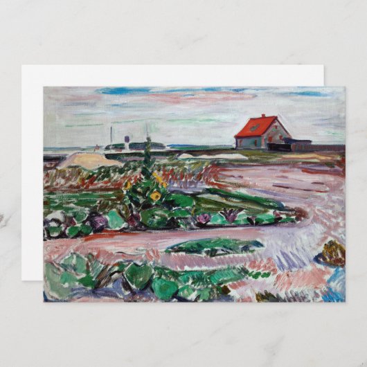 Edvard Munch - Seashore. Landschap bij Lubeck Kaart (Voorkant / Achterkant)
