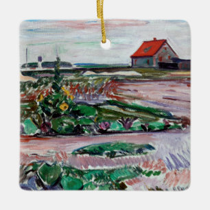 Edvard Munch - Seashore. Landschap bij Lubeck Keramisch Ornament