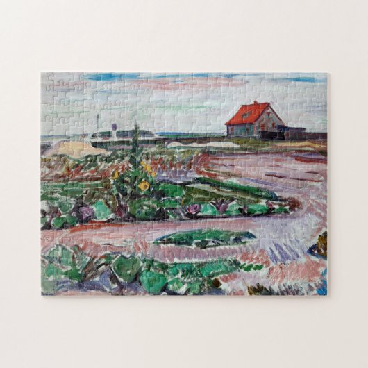 Edvard Munch - Seashore. Landschap bij Lubeck Legpuzzel (Horizontaal)