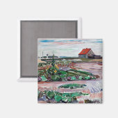Edvard Munch - Seashore. Landschap bij Lubeck Magneet (Voorkant / Achterkant)