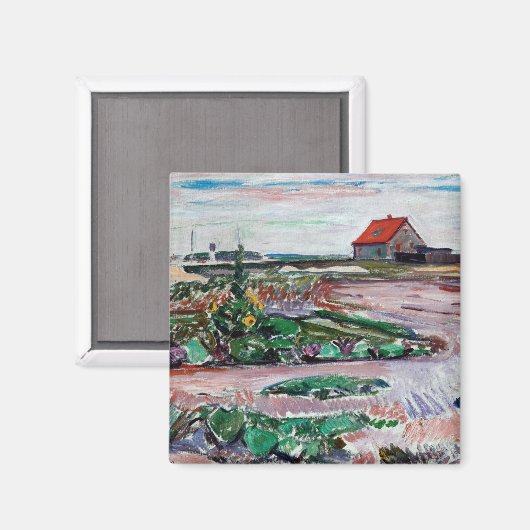 Edvard Munch - Seashore. Landschap bij Lubeck Magneet (Voorkant / Achterkant)