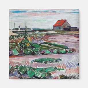 Edvard Munch - Seashore. Landschap bij Lubeck Magneet