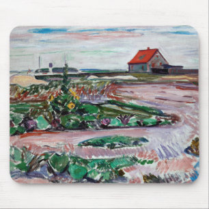 Edvard Munch - Seashore. Landschap bij Lubeck Muismat
