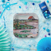 Edvard Munch - Seashore. Landschap bij Lubeck Papieren Bordje (Feest)