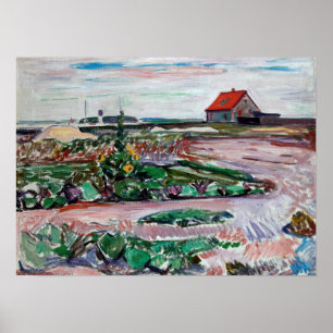 Edvard Munch - Seashore. Landschap bij Lubeck Poster