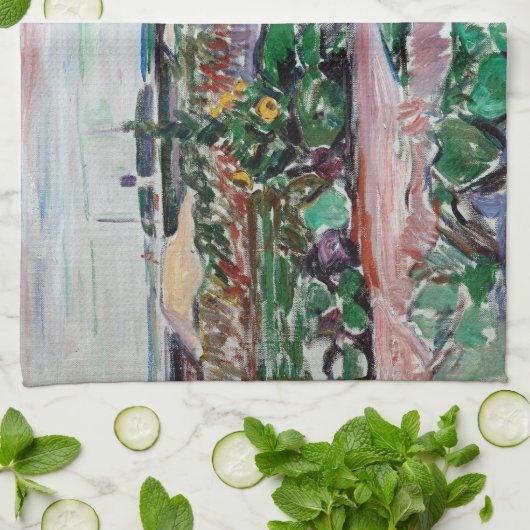 Edvard Munch - Seashore. Landschap bij Lubeck Theedoek (Gevouwen)