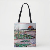 Edvard Munch - Seashore. Landschap bij Lubeck Tote Bag (Voorkant)
