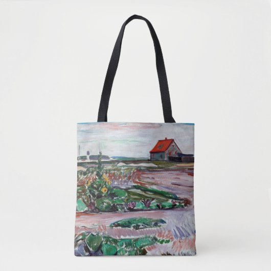 Edvard Munch - Seashore. Landschap bij Lubeck Tote Bag (Voorkant)