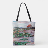 Edvard Munch - Seashore. Landschap bij Lubeck Tote Bag (Achterkant)