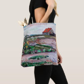 Edvard Munch - Seashore. Landschap bij Lubeck Tote Bag (Dichtbij)