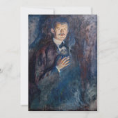Edvard Munch - Self-Portret met Sigarette Bedankkaart (Voorkant)