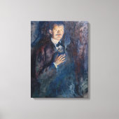 Edvard Munch - Self-Portret met Sigarette Canvas Afdruk (Voorkant)