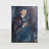 Edvard Munch - Self-Portret met Sigarette Kaart (Voorkant)
