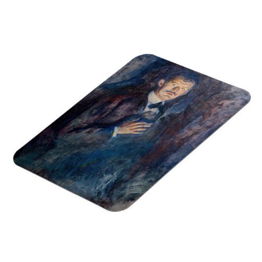 Edvard Munch - Self-Portret met Sigarette Magneet (Linkerzijde)